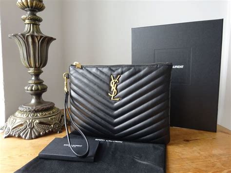 black ysl wristlet